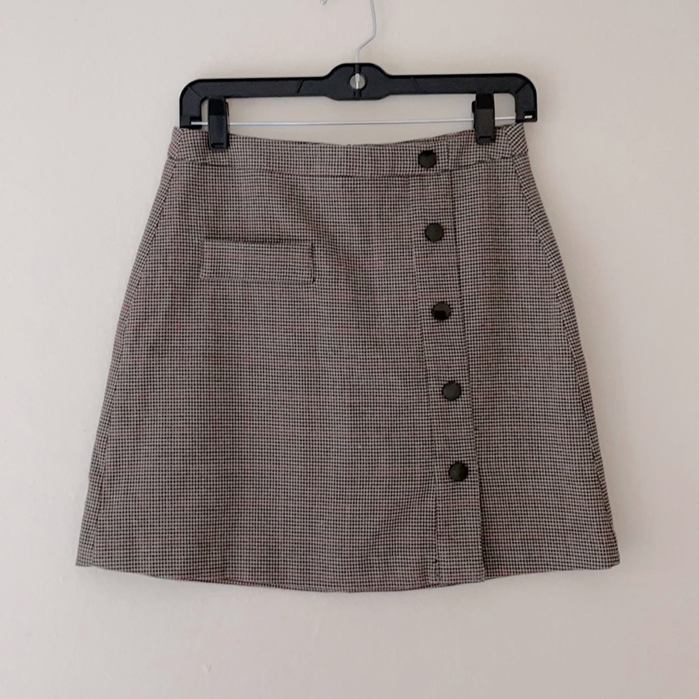 Houndstooth mini skirt